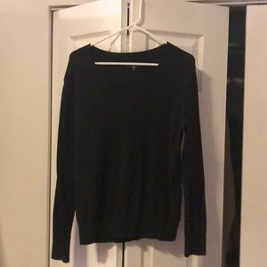 Black V-Neck Sweater